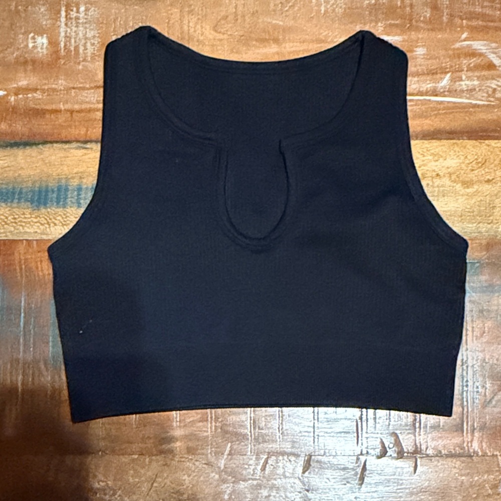 Elegant Black Sleeveless Crop Top